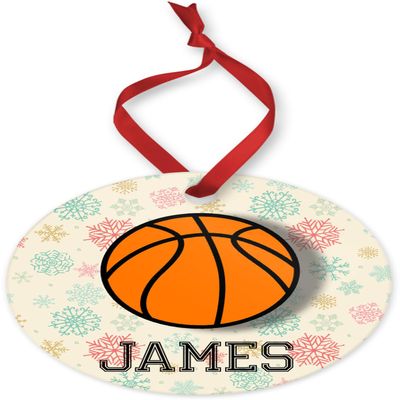 BeNiralu Basketball Ornament with Name 2024 - Personalized Basketball Ornaments for Christmas Tree 2024 - Fast & Free Customization - Sports Christmas Ornaments Gifts