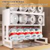 Dish Rack, 2 Tier Over The Sink Dish Drying Rack, Kitchen Counter Dish Drainer Rack, Dish Drying Rack with Metal Utility Hook (Color : White, Size : 65X30X80Cm) (White 65X30X80Cm) (White 95x30x80cm) view 2