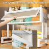 Dish Rack, 2 Tier Over The Sink Dish Drying Rack, Kitchen Counter Dish Drainer Rack, Dish Drying Rack with Metal Utility Hook (Color : White, Size : 65X30X80Cm) (White 65X30X80Cm) (White 95x30x80cm) view 4