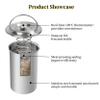 2 Pcs Ham Maker Meat Press, Kitchen Cooking Meat Press Tools for Party, Round Stainless Steel Deli Meat Press Cooker with Thermometer for Making Homemade Ham Sandwich Bacon (two-piece) view 3