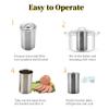 2 Pcs Ham Maker Meat Press, Kitchen Cooking Meat Press Tools for Party, Round Stainless Steel Deli Meat Press Cooker with Thermometer for Making Homemade Ham Sandwich Bacon (two-piece) view 4