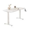 NOBBAT Rising Desk Height Adjustable Desk Manual Standing Desk 120cm/47inX60cm/23.6in Sit Stand Desk Storage Drawer Home Office Desk(White) view 1