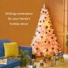 HOMCOM 6' Tall Prelit Christmas Tree Douglas Fir Artificial Christmas Tree with Realistic Branches, 250 Warm White LED Lights and 1000 Tips, Pink view 3