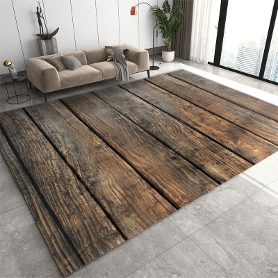 2x4 Runner Rug Retro Barn Wood Texture Rugs for Entryway, Vintage Country Art Deco Washable Kitchen Rugs Soft Non Slip Anti Fatigue for Sink Laundry Indoor Hallways