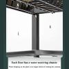 3-Tier Spice Rack, Dish Drying Rack Adjustable Large Dish Drainer for Storage Kitchen Counter Organization Compact Kitchen Dish Rack Drainboard Set (Black 56x23.5x61cm) (Green 42x2 (Gree view 3