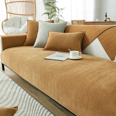 Funny Fuzzy Couch Cover,chenille sofa cover,pet couch covers for sofa,soft Herringbone Sofa Slipcover For Couch,non Slip Sectional Sofa Cover Furniture Protector 1pc(70x90cm(28x35inch), Khaki)