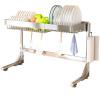 Over The Sink Dish Drying Rack, Kitchen Counter Dish Drainer Rack Adjustable Dish Rack for Kitchen Organizer Space Saver (Silver 2) (Silver 1) (Silver 1) view 1