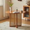 JIXDILO Mid-Century Modern Dining Table,Solid Wood Pedestal Kitchen Dining Room Tables,Rattan Base,Farmhouse Dining Table for 2,4,6,8(31.5inch, Round) view 1
