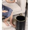 WAVEPEAK Indoor Trash cans Trash Can, Round Trash Can Stainless Steel Trash Can with Lid for Kitchen Bedroom and Living Room (12L 2.6bal) Indoor Garbage cans(Blue,2.6bal) view 4