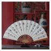 13.0" Large Folding Fan, Hand Painted Xuan Paper Bamboo Handheld Fan with Fan Cover, Home Decor, Party Supplies view 4
