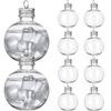 10pcs Clear Plastic Fillable Ornament Balls, 150ml Transparent Juice Bottles Christmas Tree Fillable Ornaments Bulb Shape for Party Wedding Decor view 1