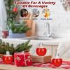 10pcs Clear Plastic Fillable Ornament Balls, 150ml Transparent Juice Bottles Christmas Tree Fillable Ornaments Bulb Shape for Party Wedding Decor view 3