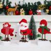 3PCS Christmas Red Simulated Bird Figurine Winter Birds Decor for Home - Table Top Decorations, Perfect Featherly Friends Ornaments for Tiered Trays and Cardinal Gifts view 2