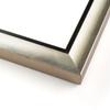 10x16 Frame Silver with Black Rim Solid Wood Picture Frame Width 1.25 Inches | Interior Frame Depth 0.4375 Inches | Sterling Photo Frame Complete with UV Acrylic, Foam Board Backing & Hanging Hardware view 1