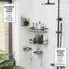 Shower Caddy and Bathroom Accessories Set, 25PC Bathroom Accessory Set with Shower Caddy for Bathroom Storage, Purple Shower Curtain Set, Toilet Brush, Trash Can, Soap Dispenser, Toothbrush Holder view 4