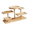 Gralara Wooden Multi Layer Display Rack Wooden Display Riser Statue Wood Shelf .Multipurpose Counter Top Display Shelf for Livingroom, 30x13.5x23cm view 1