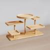 Gralara Wooden Multi Layer Display Rack Wooden Display Riser Statue Wood Shelf .Multipurpose Counter Top Display Shelf for Livingroom, 30x13.5x23cm view 4