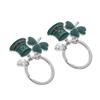 2pcs Key Chain Key Fob Key Ring Alloy Key Holders Novelty Keychain Birthday Gift for Daughter St Patricks Day Keyring Shamrock Keychain Shamrock Keyring Hanging Handbag/1122 view 1