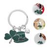 2pcs Key Chain Key Fob Key Ring Alloy Key Holders Novelty Keychain Birthday Gift for Daughter St Patricks Day Keyring Shamrock Keychain Shamrock Keyring Hanging Handbag/1122 view 4