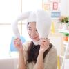 Rabbit Headwear Plush Hat Brown Hat Movable Ear Hat Mask Caps Headphones Headband Men Scarves Cartoon Hat Hat Clothing Wool Cap Rabbit Ear Hat Accessories Man Headgear White/1043 view 4