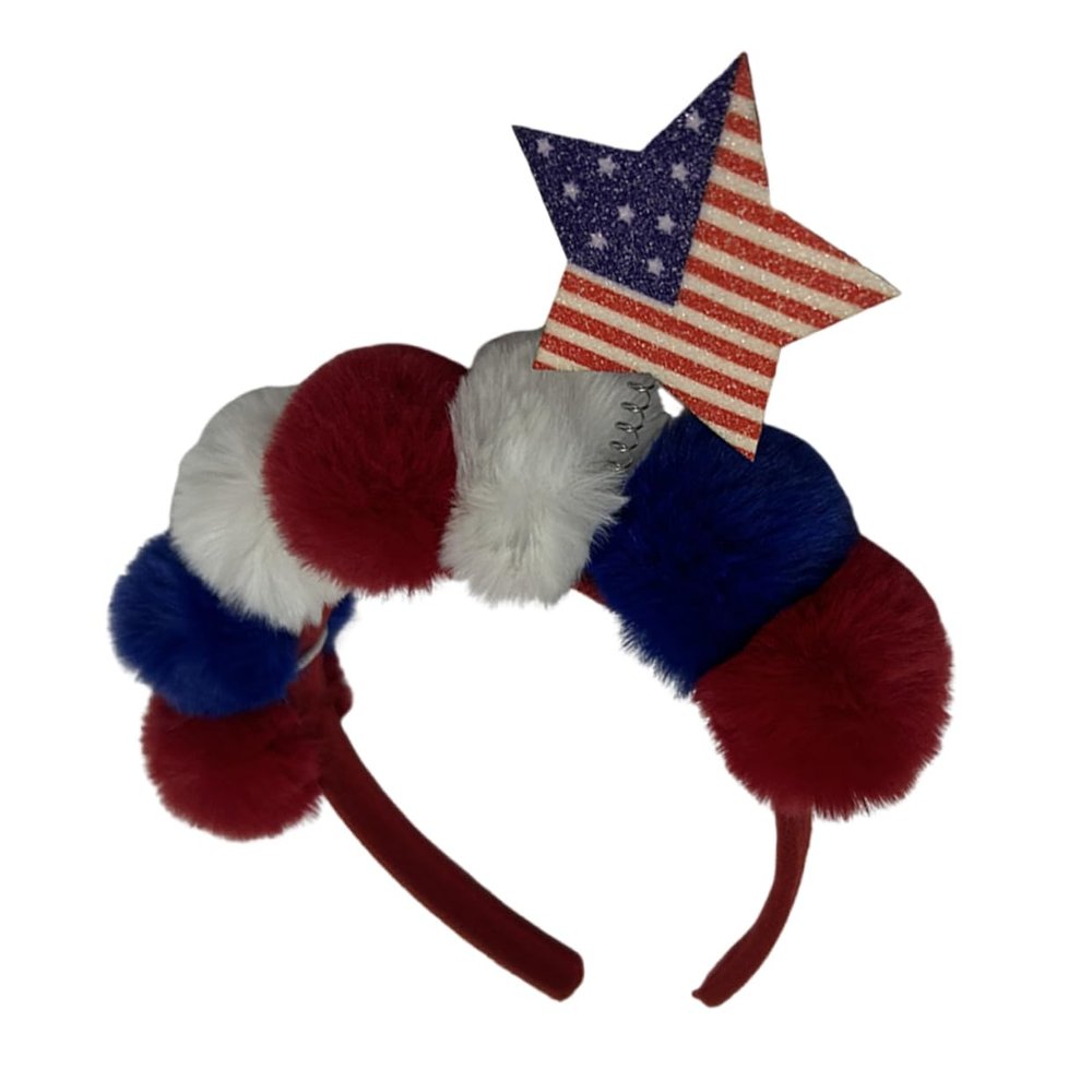 Independence Day Headband Headbands Hair Tie Decorate Hair Band Celebration Headdress Independence Day Hair Decoration Independence Day Party Headdress Clothing Iron Wire Cosplay/1075