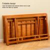 Coffee Table Foldable, Bamboo Coffee Tables for Living Room, Mid Century Modern Coffee Table, with Open Storage Shelf and Enclosure Quilt, Easy Assembly, Only Table(Natural,Large) view 4