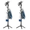 Hupmad Wooden Tree Coat Rack Stand,Sturdy Freestanding Coat Rack with 8 Hooks,3 Adjustable Height for Child Adult,Wood Coat Stand Tree Fits Entryway Bedroom Office for Bags,Hats, 2 Pack view 1