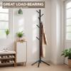Hupmad Wooden Tree Coat Rack Stand,Sturdy Freestanding Coat Rack with 8 Hooks,3 Adjustable Height for Child Adult,Wood Coat Stand Tree Fits Entryway Bedroom Office for Bags,Hats, 2 Pack view 2