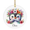 2026 Penguin Ornament, Customized Penguin Christmas Ornament, Personalized Penguins Lover Ornaments Gift with Name, Penguins Peeking Ornaments Present for Men Women Wife Husband Her Him view 1