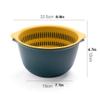 Drain Rack Dish Rack Double-layer Fruit Basin Washing Fruit Drain Basket Household Fruit Basket Creative Plastic Washing Basket Kitchen Washing Basin Dish Drying Rack Dish Racks for Kitchen Counter(A) view 2