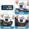 304 Stainless Steel Deep Fryer Pot, Stainless Steel Frying Pot with Thermometer and Oil Drip Drainer Rack, Deep-Fry Delicious Food Easily, Japanese Small Deep Fryer(L) view 3