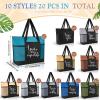 Clysee 20 Pcs Employee Appreciation Gifts Bulk Thank You Tote Bags for Women Mother's Day Nurses Teacher Gifts (Neutral) view 2