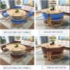 YHKJLYH Round Dining Table Set for 4 Persons Modern Kitchen Table and Chairs Set 5 Pieces for Small Place, Faux Marble Table and 4 Chairs Kitchen and Living Room Furniture (M) view 4