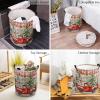 Laundry Baskets Xmas Red Truck Christmas Tree Winter Snow,Collapsible Laundry Hamper Dirty Clothes Basket with Handle,Storage Bag for Bathroom/Bedrooom Farmhouse Buffalo Plaid view 4