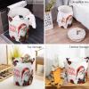 Laundry Baskets Cartoon Santa Claus Merry Christmas,Collapsible Laundry Hamper Dirty Clothes Basket with Handle,Storage Bag for Bathroom/Bedrooom Bow Xmas Box White view 4