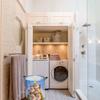 Laundry Baskets Christmas Santa Claus Xmas Tree Winter Snowflakes,Collapsible Laundry Hamper Dirty Clothes Basket with Handle,Storage Bag for Bathroom/Bedrooom Blue Sky view 3
