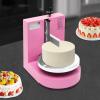 Cake Decorating Coating Machine Automatic Cake Cream Spreading Coating Filling Machine 4-12 In Round Birthday Cake Cream Smoother Bread Cream Spreading Machine (Pink) view 3