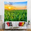 CORFOTO Sunset View Cornfield Tapestry Fabric 47''Wx70''L Countryside Rural Corn Fields Stalks Farm Landscape Tapestry Wall Hanging Bedroom Aesthetic Living Room College Dorm Decor view 2