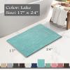 AMOAMI-Bath Mat-Absorbent Quick Dry Bathroom Floor Mats-Washable Rubber Backing Bath Mats for Bathroom Rugs Fit Under Door-Bath Rug for in Front of Sink Bathtub Shower Room, Lake 17''x24'' view 2
