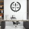Metal Wall Decor, Scales of Justice Metal Wall Art, Scales of Justice Metal Decor, Scales of Justice Wall Decor, Law Office Wall Art, Law School, Lawyer Gift, Gift for Her or Him (Black, 39"x 37"| 100x96cm) view 2