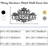 Merry Christmas Metal Wall Sign, Christmas Metal Wall Art, Metal Outdoor Christmas Decor, Christmas Wall Art, Christmas Fireplace Wall Decor, Corridor Wall Hangings, Housewarming Gift (Silver, 24"x 14"| 62x38cm ) view 4