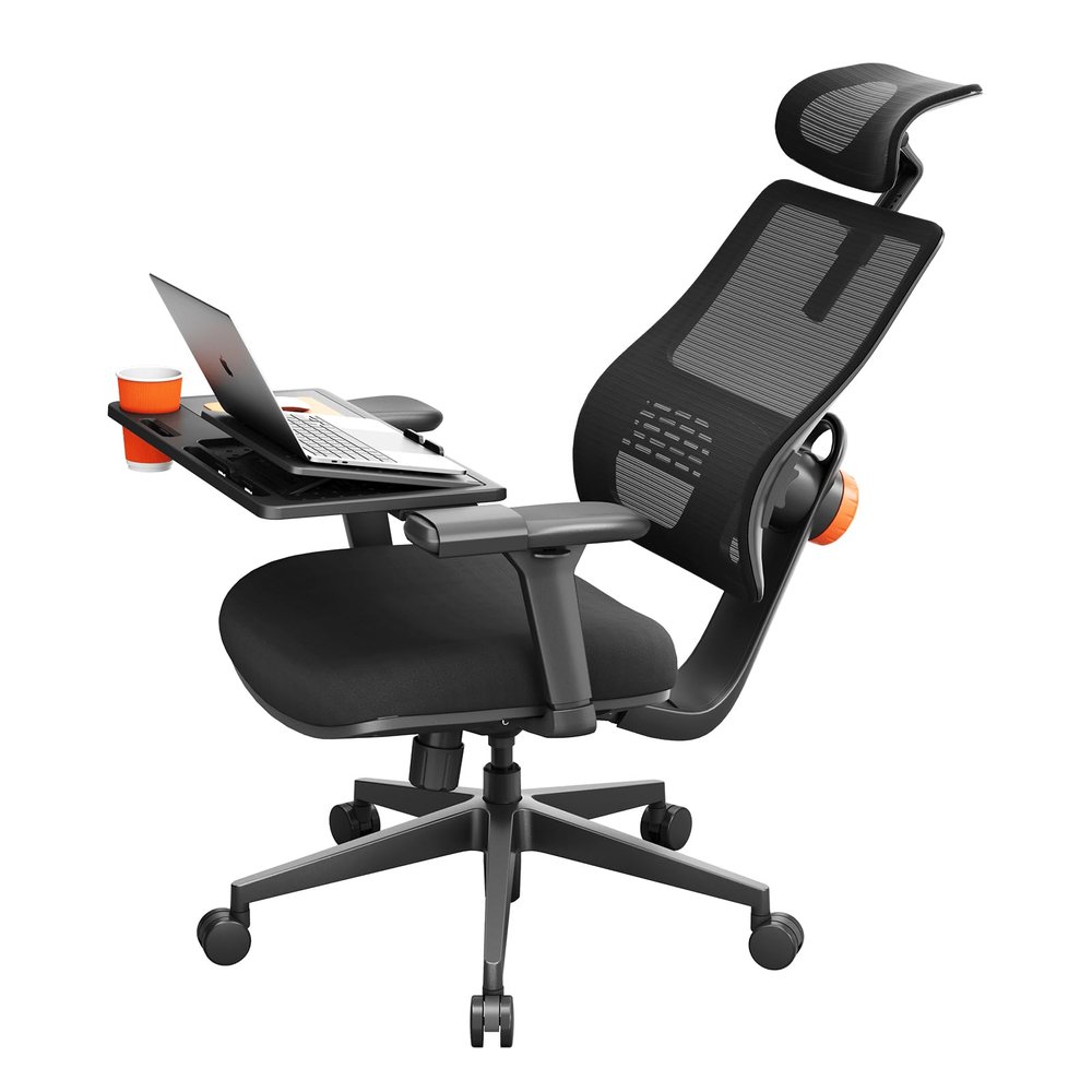 Newtral Ergonomic Office Chair with Adaptive Lumbar Support- High Back Desk Chair with Adjustable Headrest, 3D Armrest, Adjustable Seat Depth & Height, Home Office