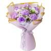 Aiouclay 7pcs Crochet Roses Bouquet Purple, Knitted Flowers Bouquet, Crochet Flowers Romantic, Artificial Flower Gift to Girlfriend Mom Women, Anniversary Birthday(Purple-Rose) view 1