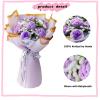 Aiouclay 7pcs Crochet Roses Bouquet Purple, Knitted Flowers Bouquet, Crochet Flowers Romantic, Artificial Flower Gift to Girlfriend Mom Women, Anniversary Birthday(Purple-Rose) view 2