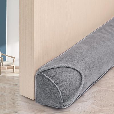 Triangular Under Door Draft Stopper 32 inch Heavy Duty Door Draft Blocker Bottom Door Seal Noise Air Door Guard for Doors and Windows, Gray