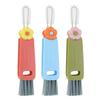 3 Pcs 3 in 1 Cup Lid Cleaning Brush Crevice Cleaning Brush for Bottle Gap 3 in 1 Cleaning Brushes for Tight Spaces Multifunctional Portable Cup Lid Cleaner Home Kitchen Cleaning Tools (Green Blue Red) view 1