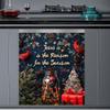 RTHDG Jesus Christmas Dishwasher Magnet Decor Cover Vinyl Decal, Christmas Berry Decoration Magnetic Dishwasher Sticker, Candy Canes Fridge Magnet Decals Sheet (Magnetic 23" x 26") view 3