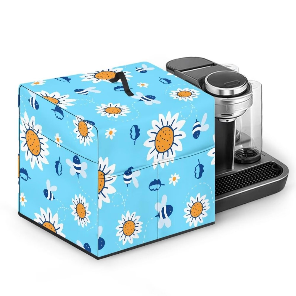 Maiyoinou Cocktail Maker Machine Dust Cover Compatible with Most Cocktail Makers Protective Colorful Cocktail Machine Accessories Size 15"13.8"14.2", Daisy Print