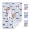 Duckbe Personalized Baby Blanket for Boys and Girls, Custom Infant Throw Blanket with Double Layer Dotted Backing, Soft & Cozy 30"X40" Kids Blankets, Baseball Light Blue view 1