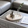 Artisanal Abode Marble Tray for Jewelry, Food and Daily Items, Irregular Stone Sculpture, Suitable for Home Decor Storage Tray Vanity/Dresser Non-Resin/Non-Ceramic (yunduo-Dong) view 1